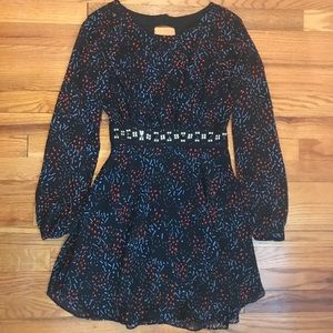 BCBGeneration Black Dress with red hearts NWOT